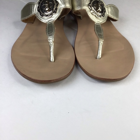 Jack Rogers Larissa Sandal in Platinum Size 8. - Picture 3 of 9